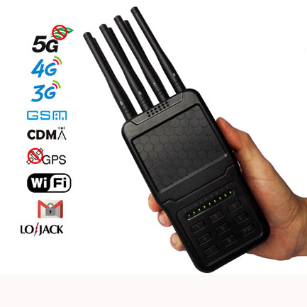 Tragbare ABS-Gehäuse mit Nylonabdeckung 8-Band GSM-3G/4G-LTE-GPS wifi2.4G  Stationären Handyblocker jammer